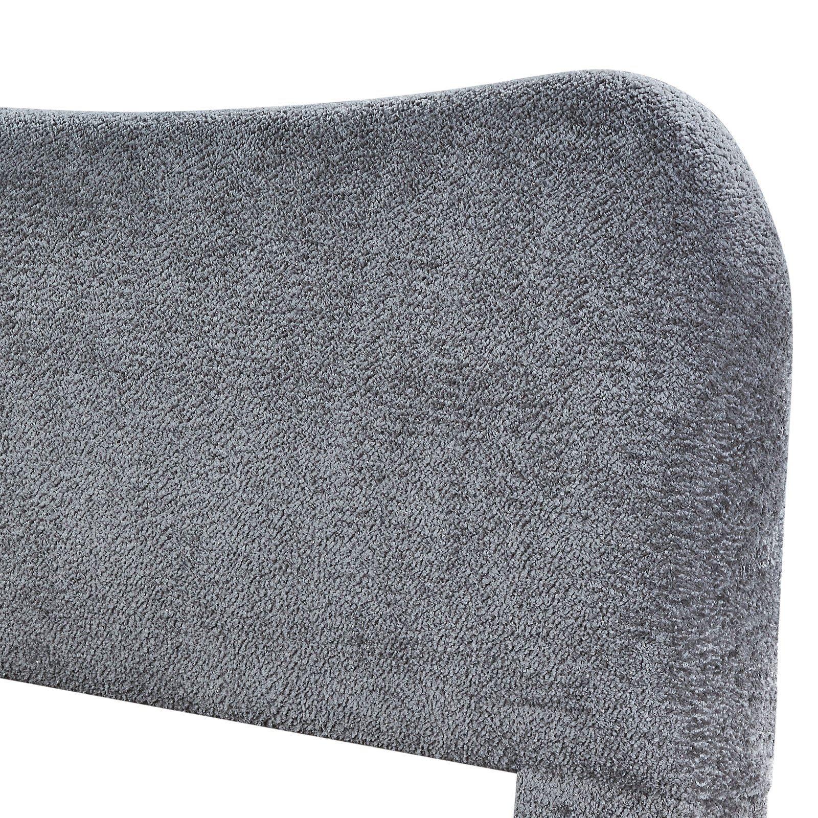 Orla Sculpted King Size Platform Bed – Heather Grey | Wooden Karigar - Image 3