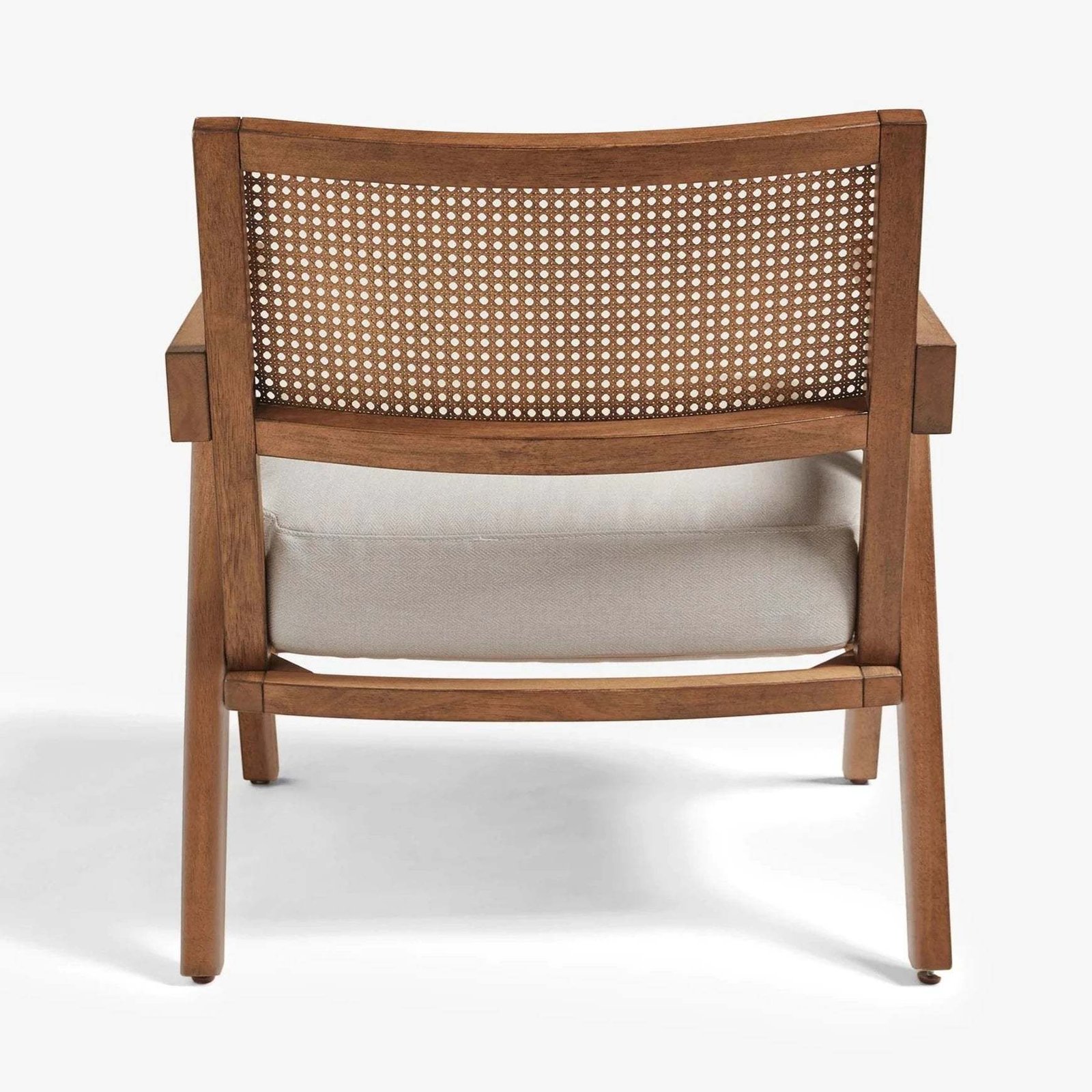 Safaro Solid Wood & Natural Rattan Lounge Chair | Wooden Karigar - Image 5