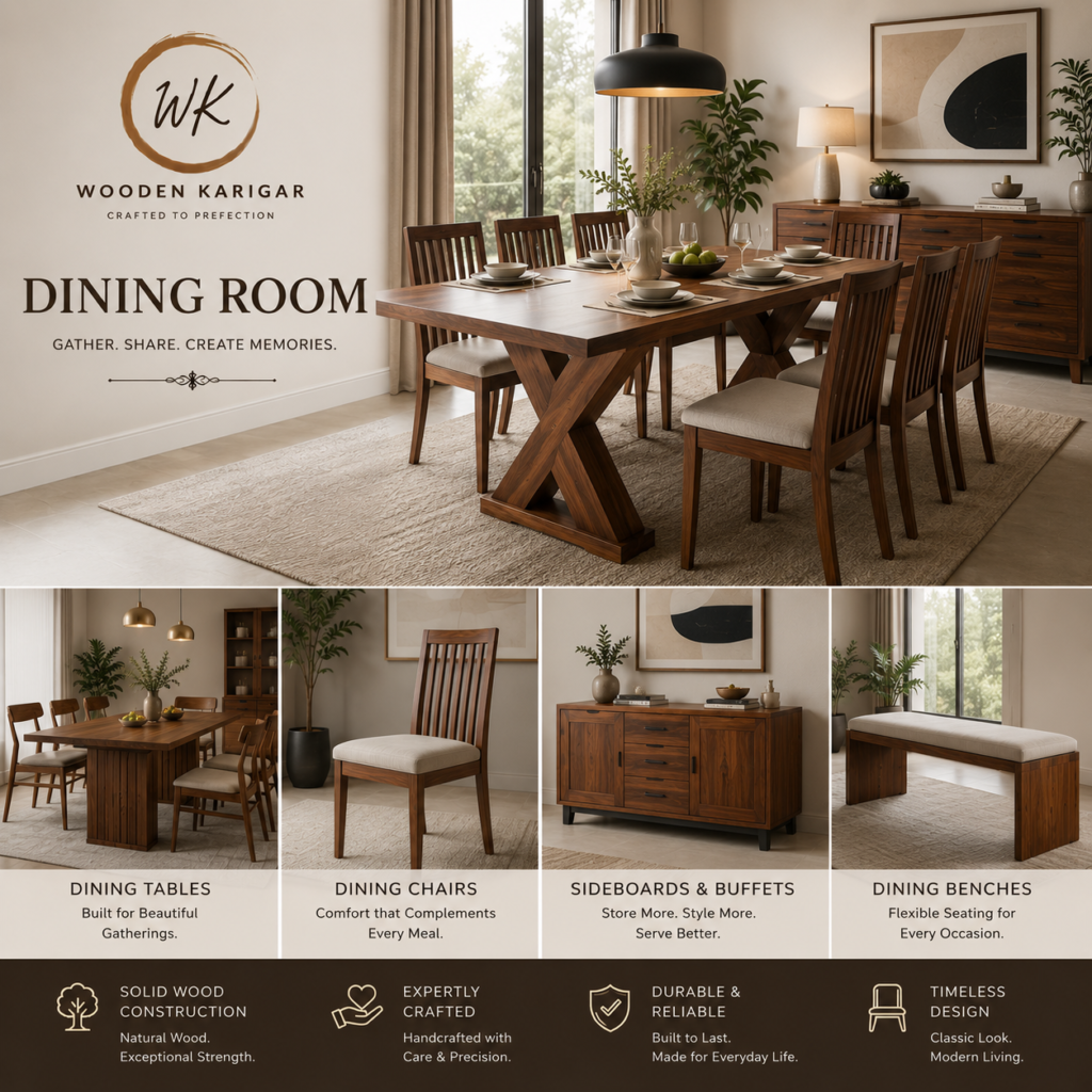 WOODEN KARIGAR DINING ROOM 