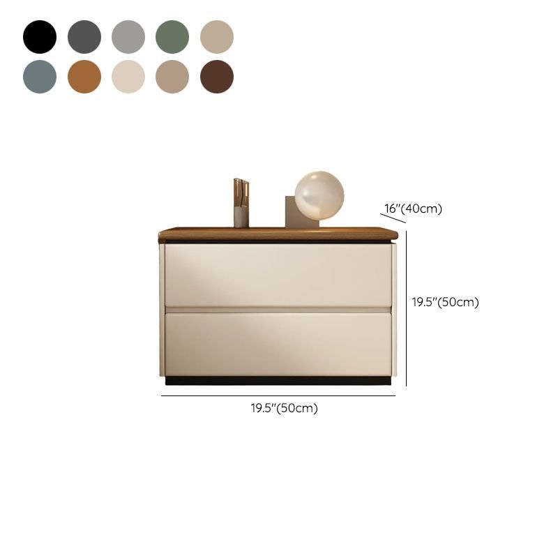 Silva Two-Drawer Nightstand – Walnut Top & Ivory Matte Body | Wooden Karigar - Image 4