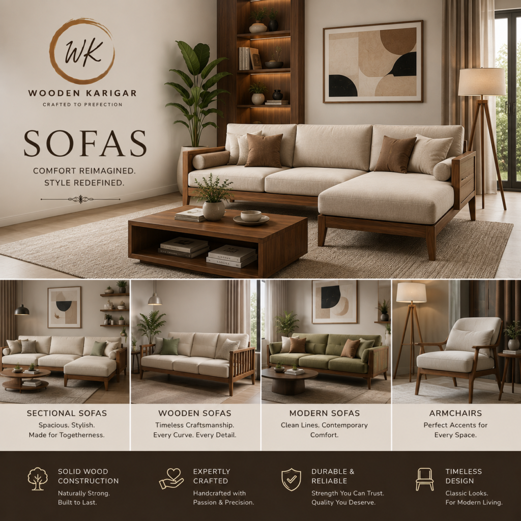 WOODEN KARIGAR SOFA