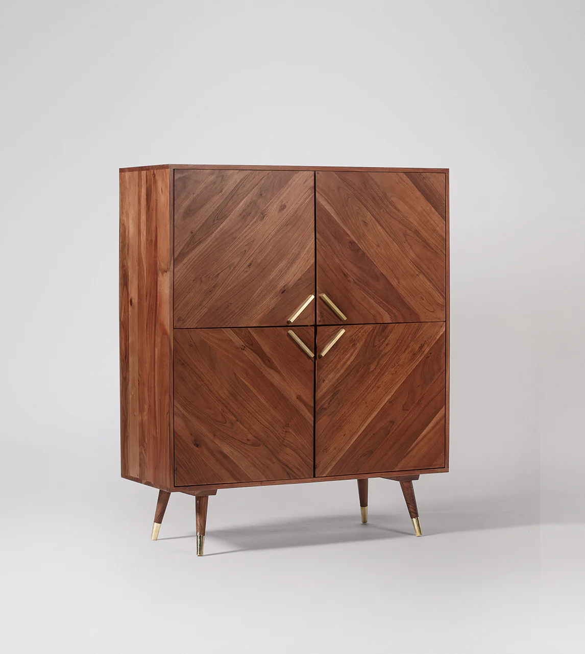 Troy Sheesham Wood Storage Cabinet in Natural Finish by Wooden Karigar