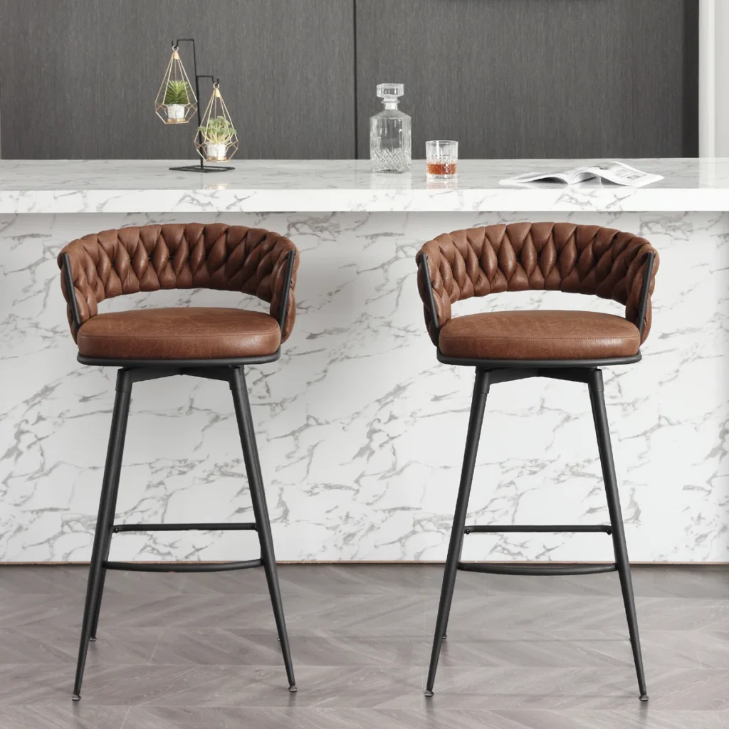 Modern wooden bar stools for kitchen counter
