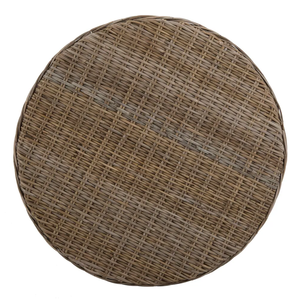 Catalina Woven Rattan Coffee Table – Natural Grey Wash | Wooden Karigar - Image 6