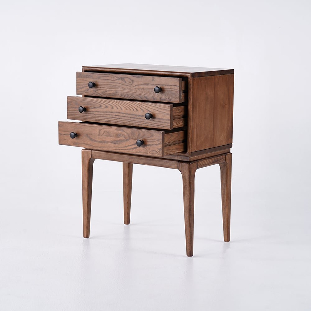 Emil Mid-Century Solid Wood Accent Chest – Walnut & Matte Black | Wooden Karigar - Image 7